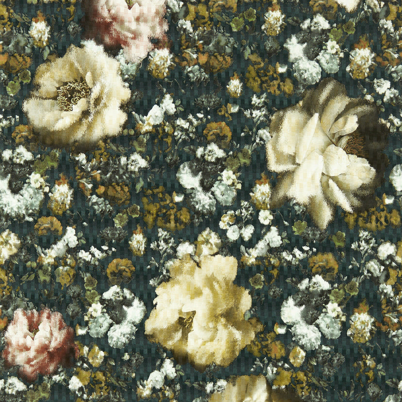 CLARKE AND CLARKE - CAMILE- TEAL/SPICE WP - Wallcovering by the Roll TEAL/SPICE WP