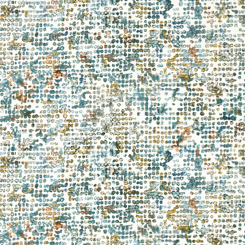 CLARKE AND CLARKE - SCINTILLA- TEAL/SPICE WP - Wallcovering by the Roll TEAL/SPICE WP