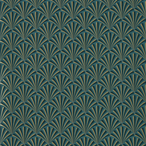 CLARKE AND CLARKE - CHRYSLER- TEAL WP - Wallcovering by the Roll TEAL WP