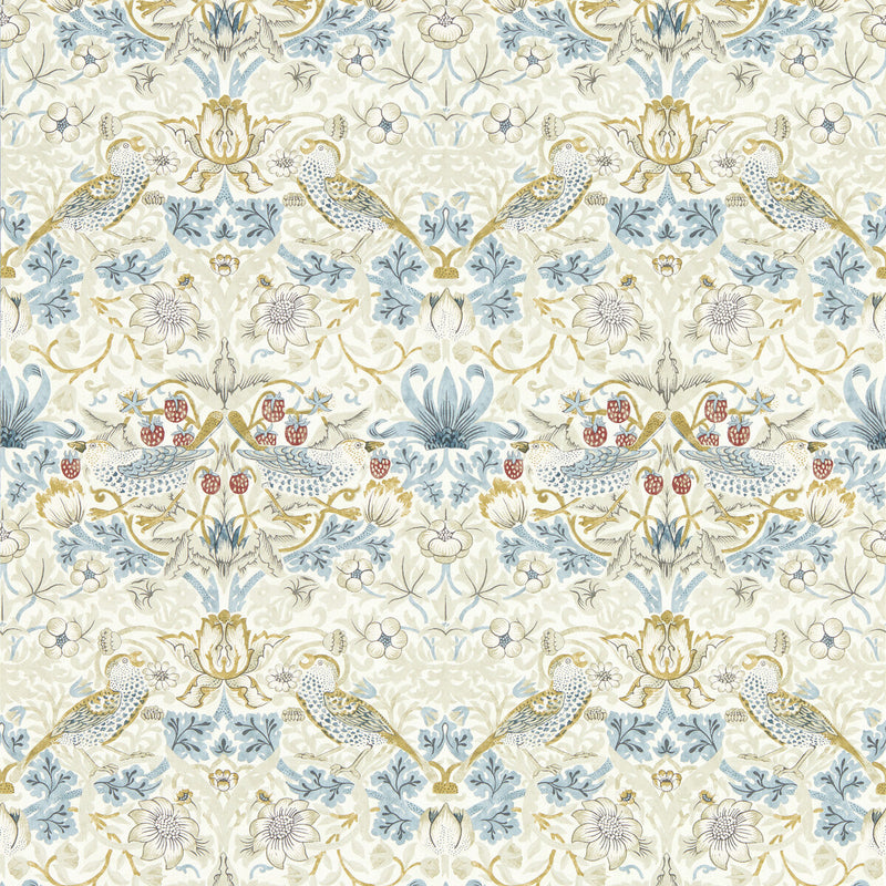 CLARKE AND CLARKE - STRAWBERRY THIEF- LINEN WP - Wallcovering by the Roll LINEN WP