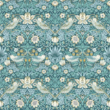 CLARKE AND CLARKE - STRAWBERRY THIEF- TEAL WP - Wallcovering by the Roll
