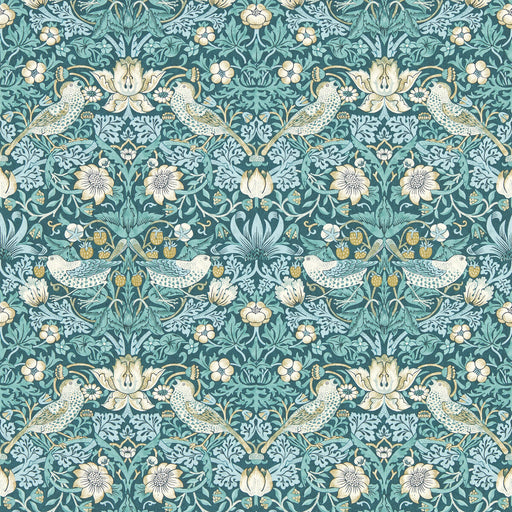 CLARKE AND CLARKE - STRAWBERRY THIEF- TEAL WP - Wallcovering by the Roll TEAL WP