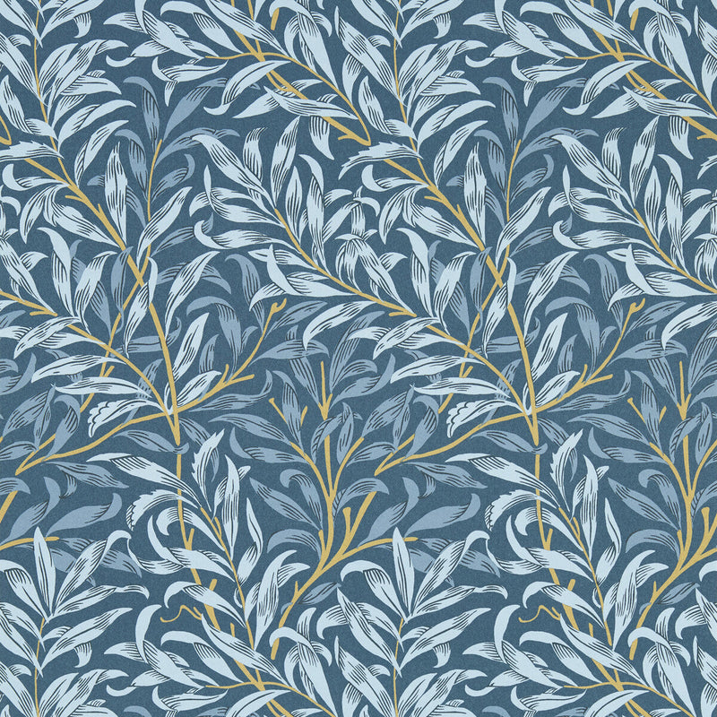 CLARKE AND CLARKE - WILLOW BOUGHS- DENIM WP - Wallcovering by the Roll DENIM WP
