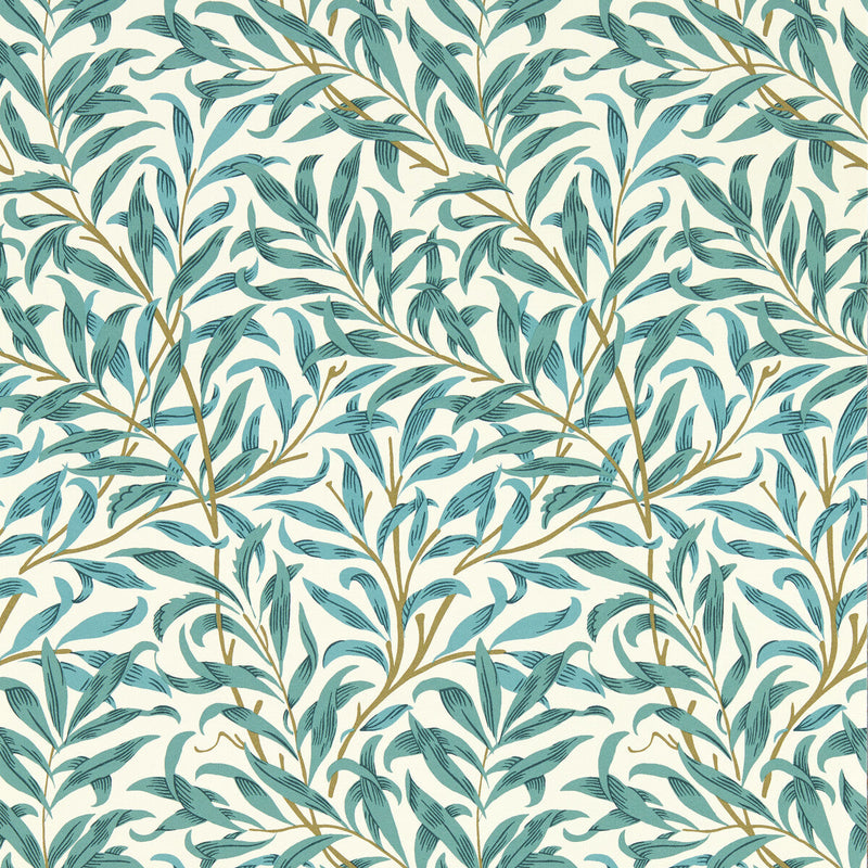 CLARKE AND CLARKE - WILLOW BOUGHS- TEAL WP - Wallcovering by the Roll TEAL WP