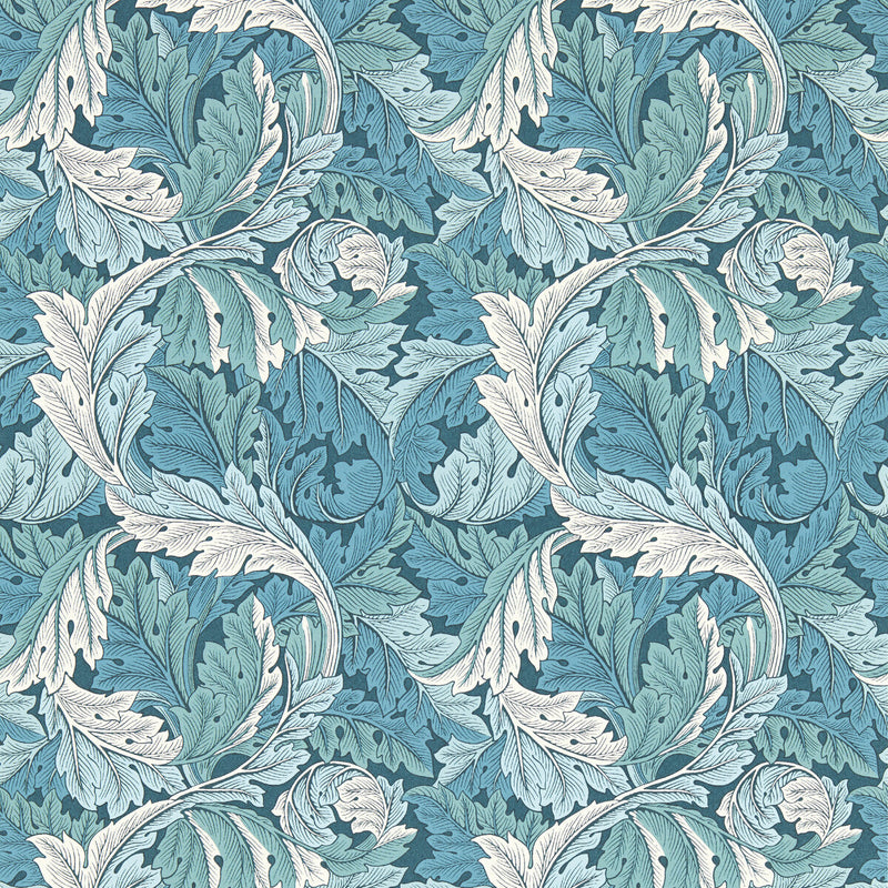 CLARKE AND CLARKE - ACANTHUS WP- TEAL - Wallcovering by the Roll TEAL