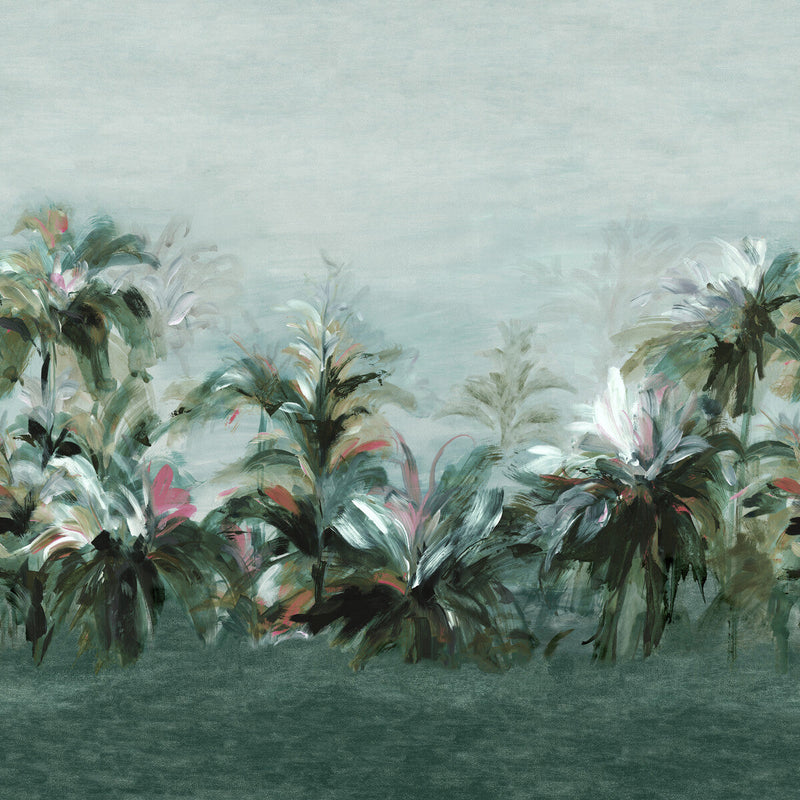 CLARKE AND CLARKE - ALBERI- TEAL/FUCH BANNER - Wallcovering by the EACH TEAL/FUCH BANNER