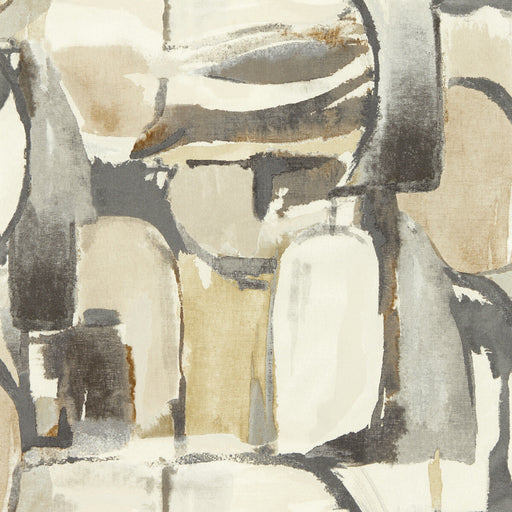CLARKE AND CLARKE - FIGURA- LINEN/CHARCOAL WP - Wallcovering by the Roll LINEN/CHARCOAL WP