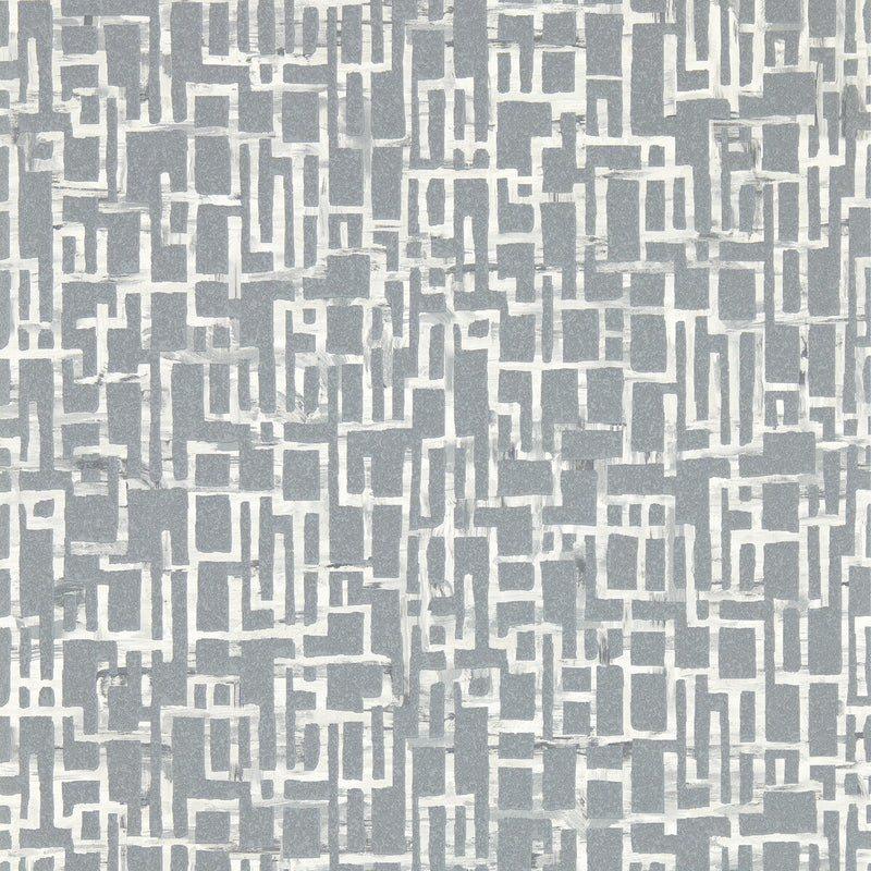 CLARKE AND CLARKE - QUADRATA- STEEL WP - Wallcovering by the Roll STEEL WP