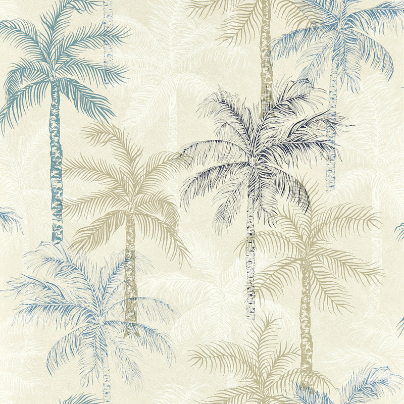 CLARKE AND CLARKE - PALMYRA - DENIM WP - Wallpaper By The ROLL