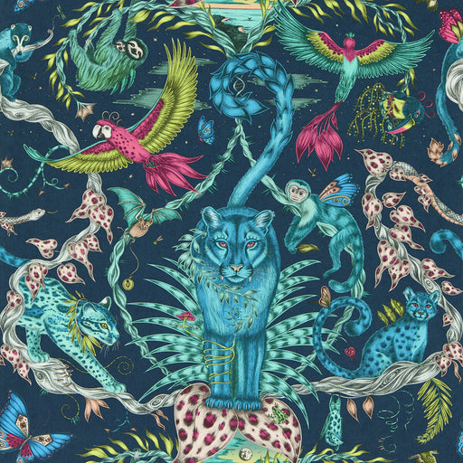 CLARKE AND CLARKE - BOSQUE DREAMS- NAVY WP - Wallcovering by the Roll NAVY WP