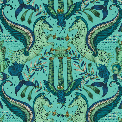 CLARKE AND CLARKE - ODYSSEY MYTHOS- PEACOCK WP - Wallcovering by the Roll PEACOCK WP