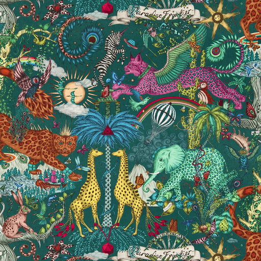 CLARKE AND CLARKE - PARADISE LOST- TEAL WP - Wallcovering by the Roll TEAL WP