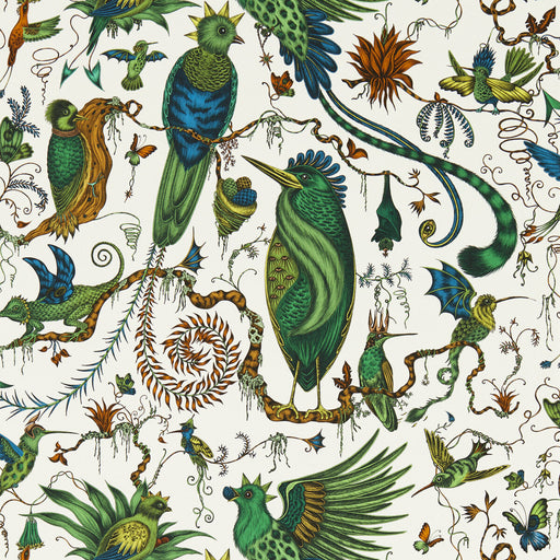 CLARKE AND CLARKE - QUETZAL- GREEN WP - Wallcovering by the Roll GREEN WP