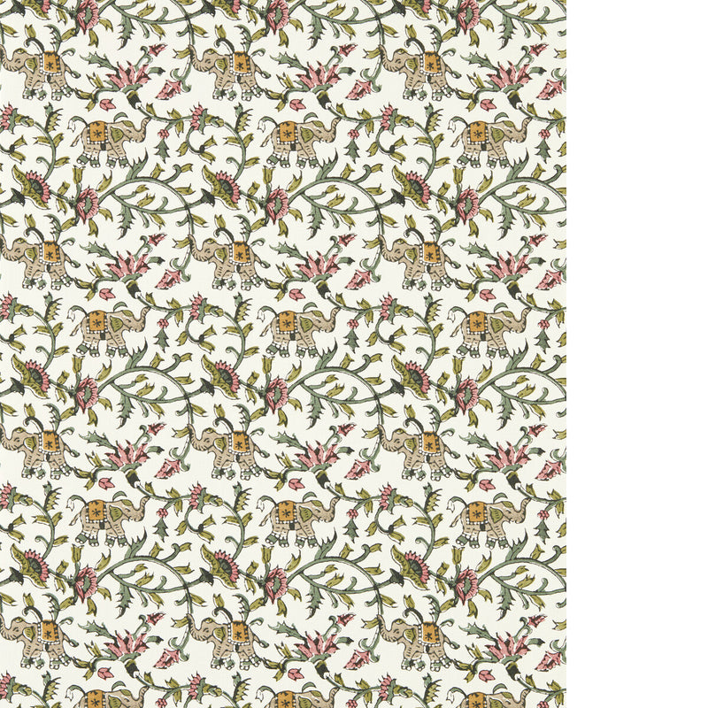 CLARKE AND CLARKE - HATHI - SAGE/BLUSH WP - Wallpaper By The ROLL
