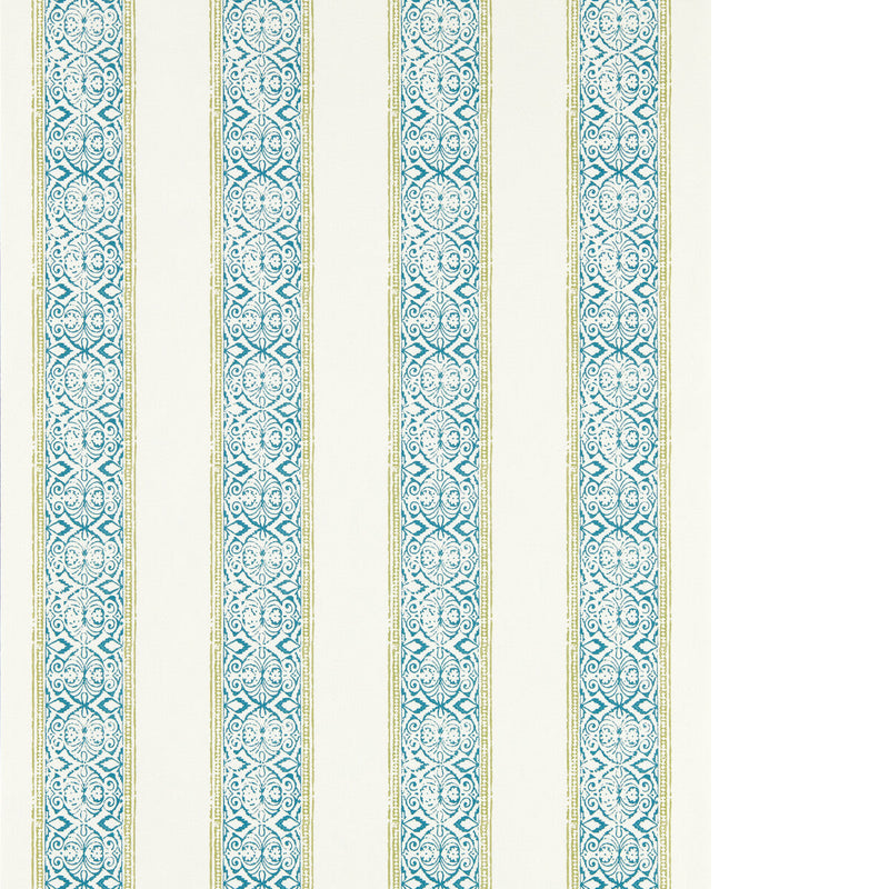 CLARKE AND CLARKE - KALAMKARI - TEAL WP - Wallpaper By The ROLL
