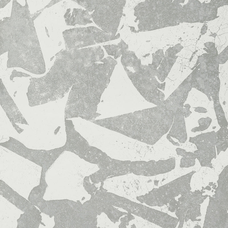 KRAVET COUTURE - SOCIAL CANVAS- SILVER - Wallcovering by the Roll SILVER