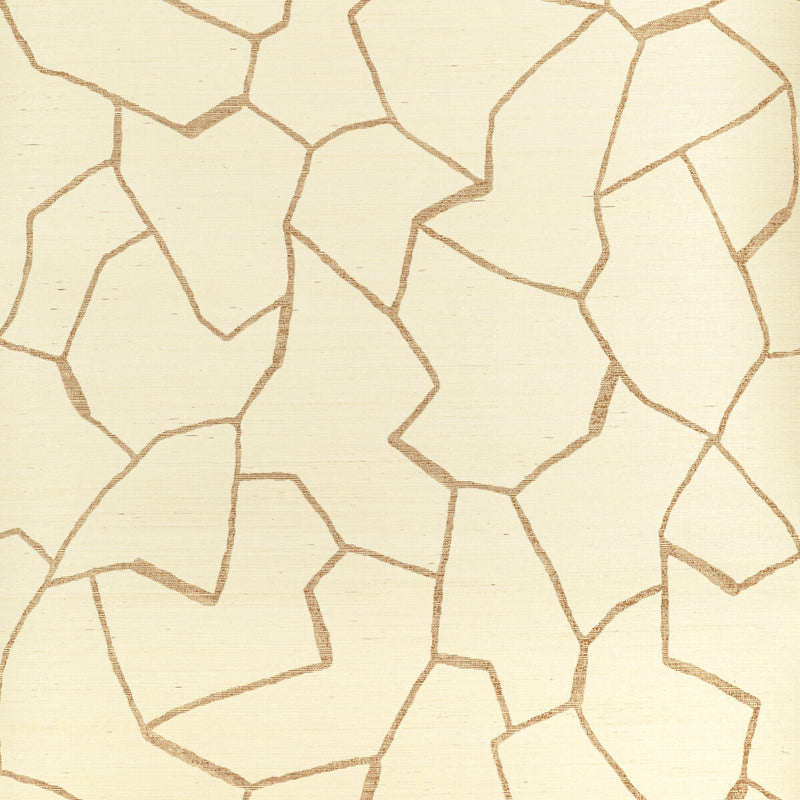 KRAVET COUTURE - KRAVET COUTURE W-BARK CLOTH-GOLD-  - Wallcovering by the Roll