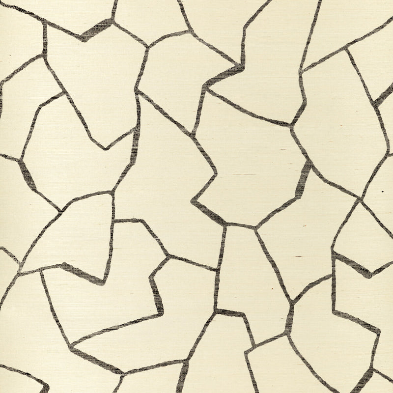 KRAVET COUTURE - KRAVET COUTURE W-BARK CLOTH-NOIR-  - Wallcovering by the Roll
