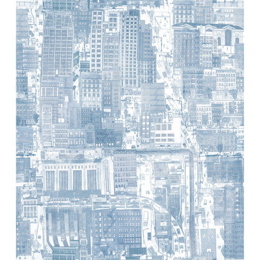 KRAVET COUTURE - URBAN PLANNING- BLUEISH - Wallcovering by the Roll BLUEISH