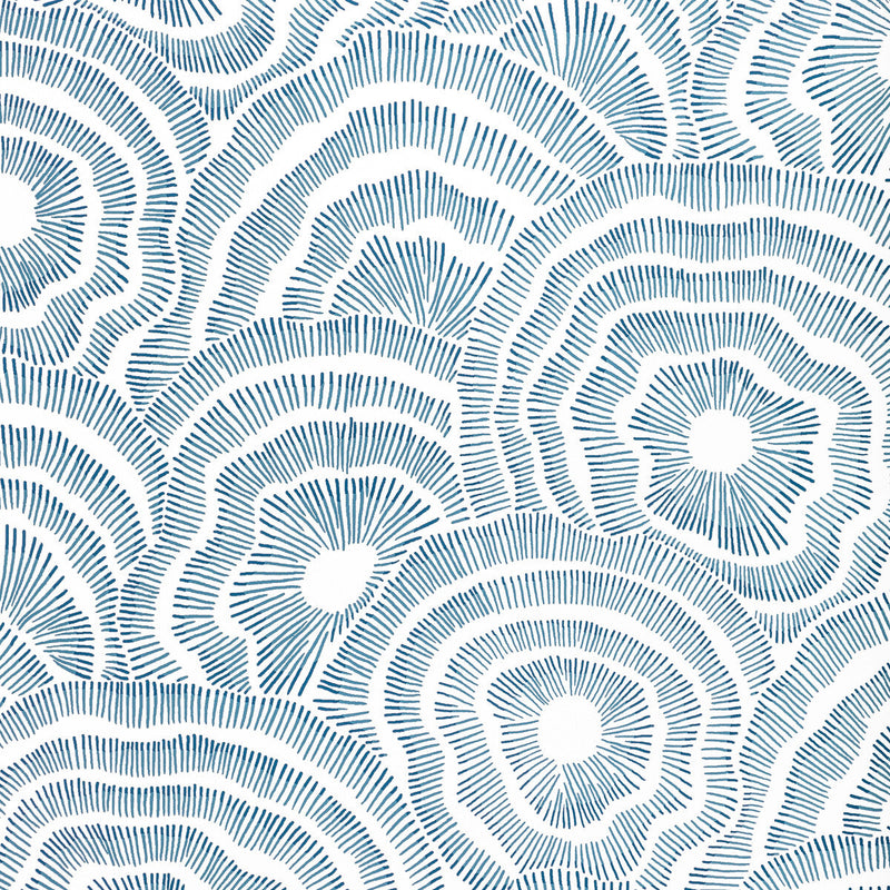 KRAVET COUTURE - PANACHE WP- INDIGO - Wallcovering by the Roll INDIGO