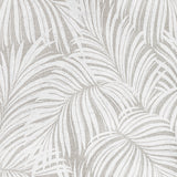 KRAVET COUTURE - LEAF PAPERWEAVE- SILVER - Wallcovering by the Roll