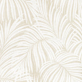 KRAVET COUTURE - LEAF PAPERWEAVE- PEARL - Wallcovering by the Roll