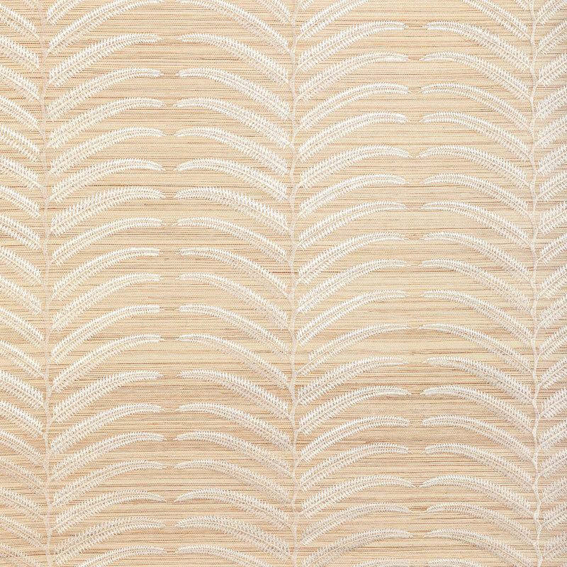 KRAVET COUTURE - PLANTAE EMB SISAL- IVORY - Wallcovering by the Yard IVORY