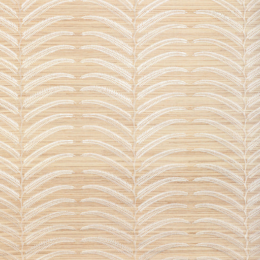 KRAVET COUTURE - PLANTAE EMB SISAL- IVORY - Wallcovering by the Yard IVORY