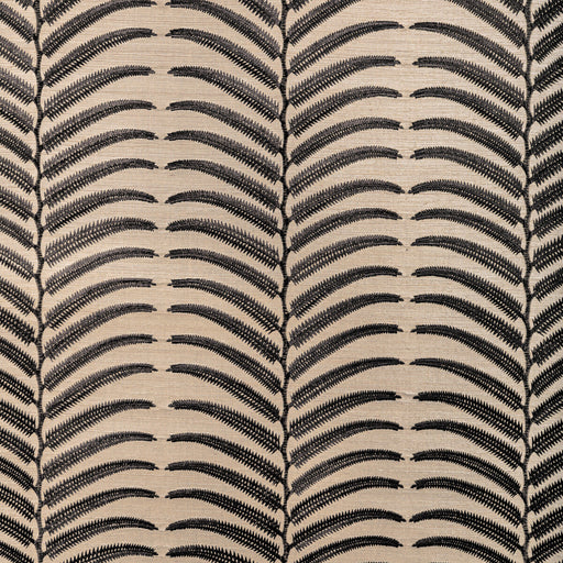 KRAVET COUTURE - PLANTAE EMB SISAL- NOIR - Wallcovering by the Yard NOIR