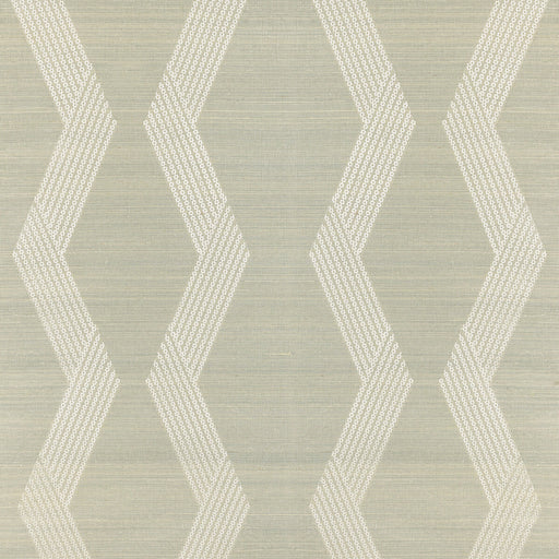 KRAVET COUTURE - CHAINLINK EMB SISAL- ICE - Wallcovering by the Yard ICE