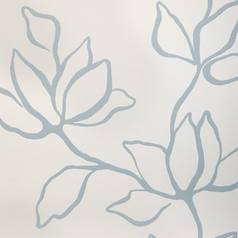 KRAVET COUTURE - FLORAL SKETCH WP- CHAMBRAY - Wallcovering by the Roll CHAMBRAY