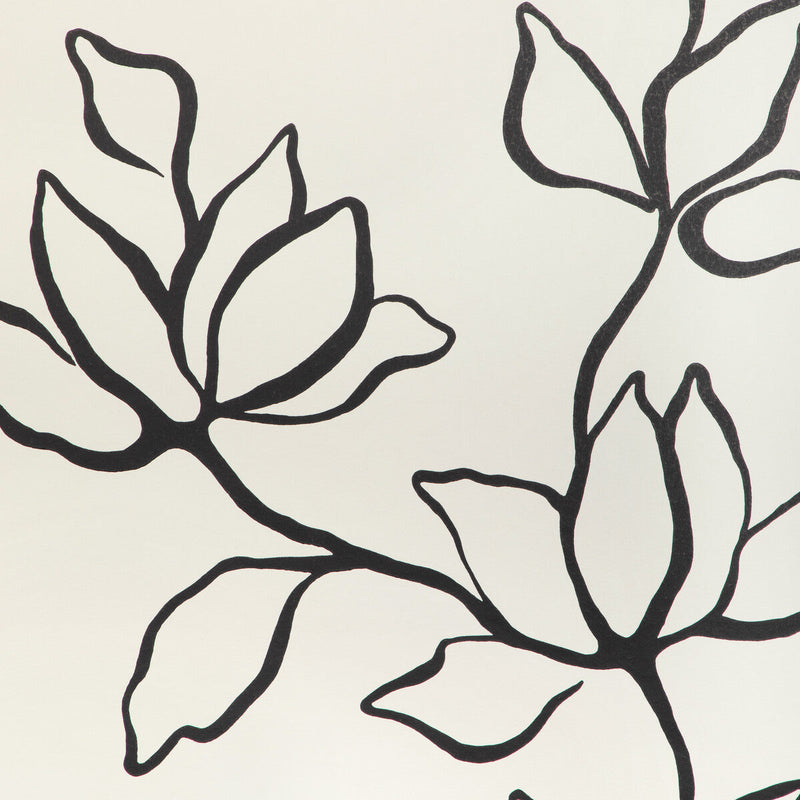 KRAVET COUTURE - FLORAL SKETCH WP- ONYX - Wallcovering by the Roll ONYX