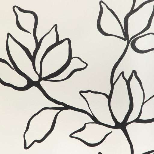 KRAVET COUTURE - FLORAL SKETCH WP- ONYX - Wallcovering by the Roll ONYX