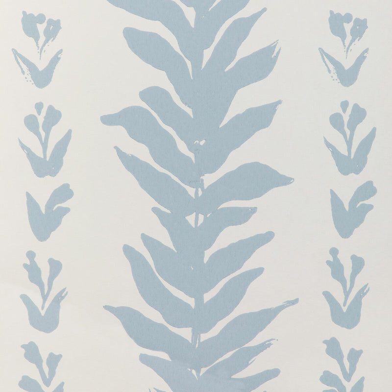 KRAVET COUTURE - CLIMBING LEAVES WP- CHAMBRAY - Wallcovering by the Roll CHAMBRAY