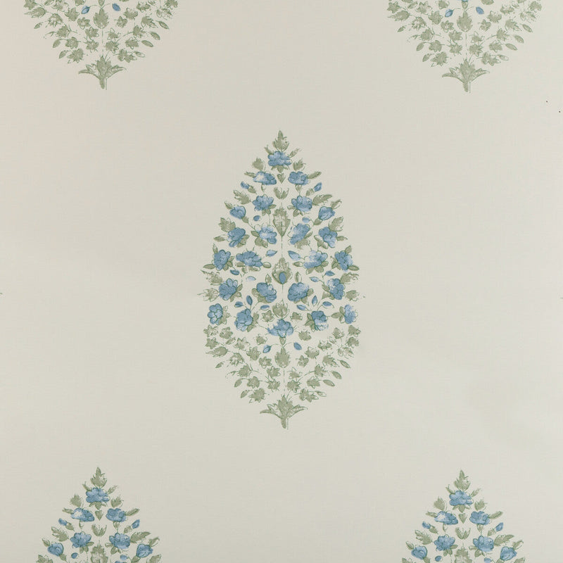 KRAVET COUTURE - ATELIER PAISLEY WP- BLUE SAGE - Wallcovering by the Roll BLUE SAGE