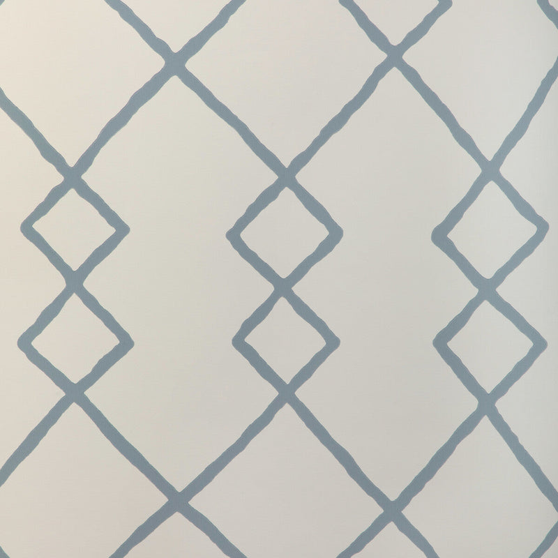 KRAVET COUTURE - GEO GRAPHICA WP- CHAMBRAY - Wallcovering by the Roll CHAMBRAY