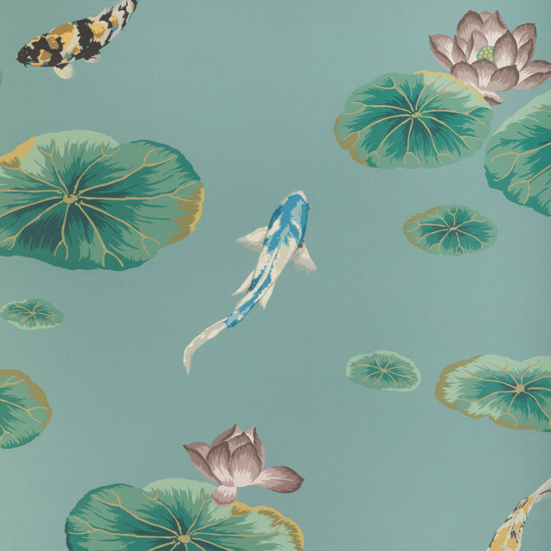 KRAVET COUTURE - LOTUS POND WP- SAGE - Wallcovering by the Roll SAGE