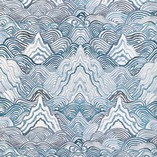 KRAVET COUTURE - SHANGRI LA WP- INDIGO - Wallcovering by the Roll INDIGO