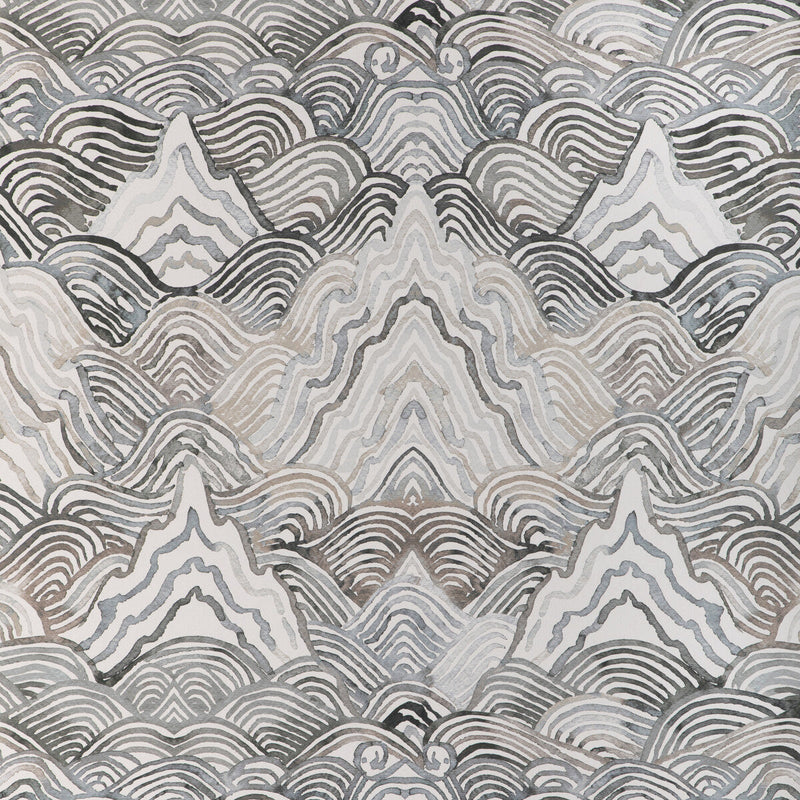 KRAVET COUTURE - SHANGRI LA WP- NOIR - Wallcovering by the Roll NOIR