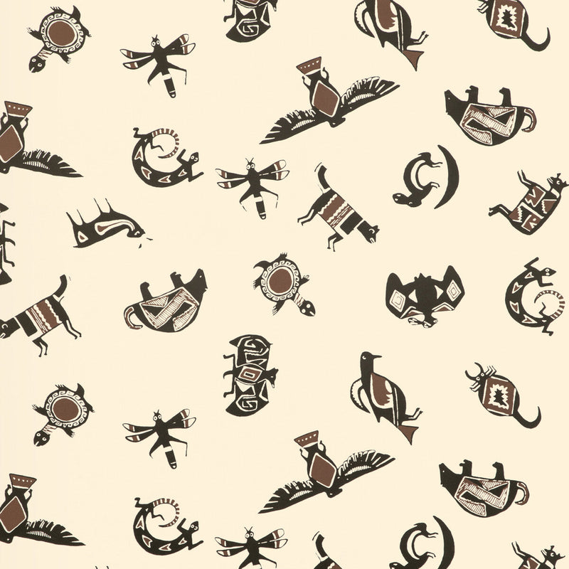 KRAVET COUTURE - MIMBRES WP- UMBER - Wallcovering by the Roll UMBER