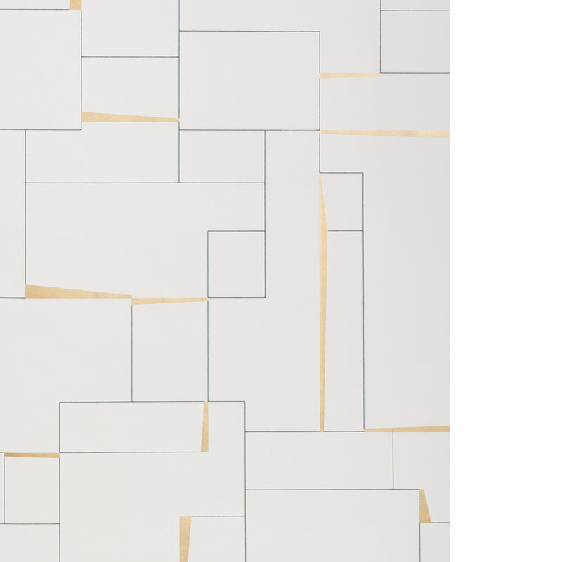 KRAVET COUTURE - COUNTERCULTURE- IVORY/GOLD - Wallcovering by the Roll - W4397_416