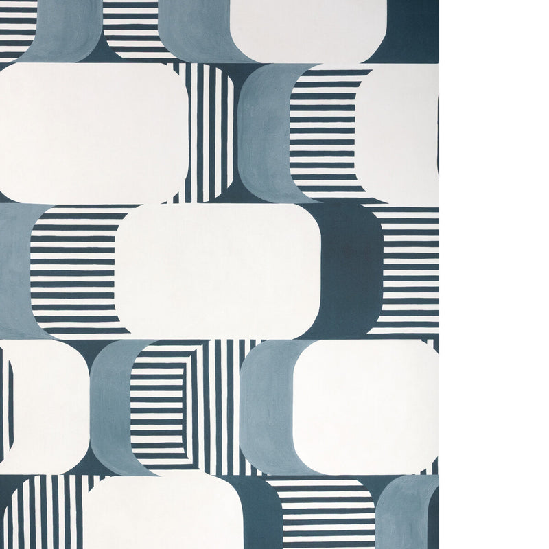 KRAVET COUTURE - GOOD VIBES- INDIGO - Wallcovering by the Roll - W4398_516