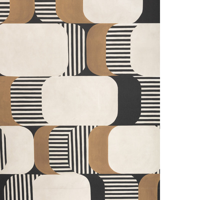 KRAVET COUTURE - GOOD VIBES- NOIR - Wallcovering by the Roll - W4398_86