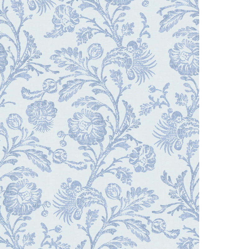 KRAVET COUTURE - EUNICE VINE WP - BLUE BAY - Wallpaper By The ROLL