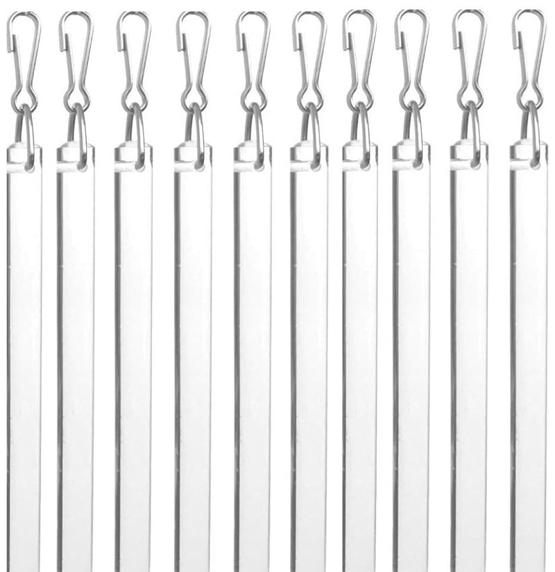 Clear Acrylic Drapery Pull Wand - Available in Multiple Lengths and Pack Sizes - For Easy Movement of Curtain Window Treatments