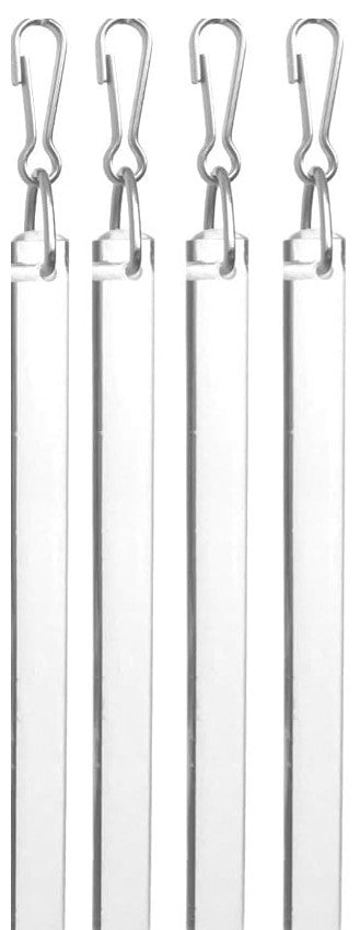 Clear Acrylic Drapery Pull Wand - Available in Multiple Lengths and Pack Sizes - For Easy Movement of Curtain Window Treatments
