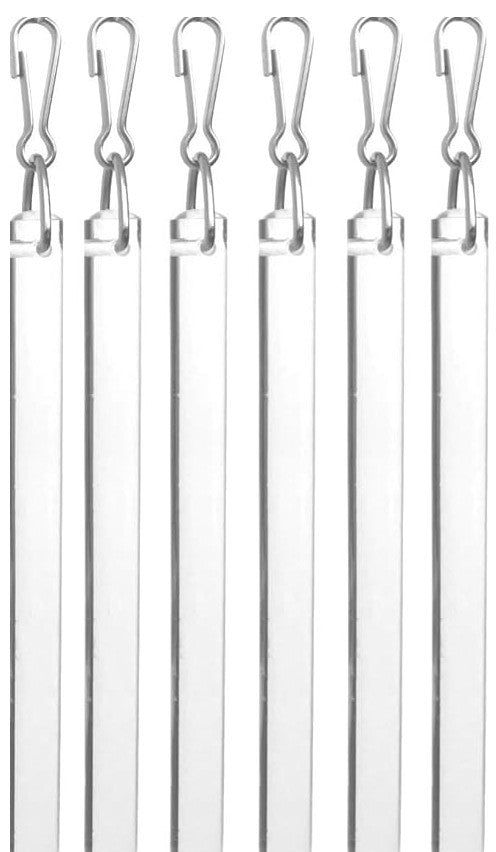 Clear Acrylic Drapery Pull Wand - Available in Multiple Lengths and Pack Sizes - For Easy Movement of Curtain Window Treatments