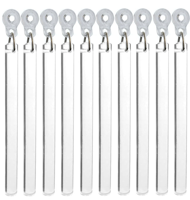 Clear Acrylic Drapery Pull Wands with Plastic Adapters - Available in Multiple Lengths and Pack Sizes - For Easy Movement of Curtain Window Treatments