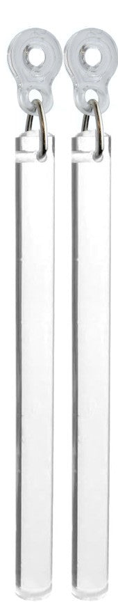 Clear Acrylic Drapery Pull Wands with Plastic Adapters - Available in Multiple Lengths and Pack Sizes - For Easy Movement of Curtain Window Treatments