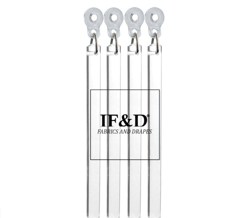 Clear Acrylic Drapery Pull Wands with Plastic Adapters - Available in Multiple Lengths and Pack Sizes - For Easy Movement of Curtain Window Treatments